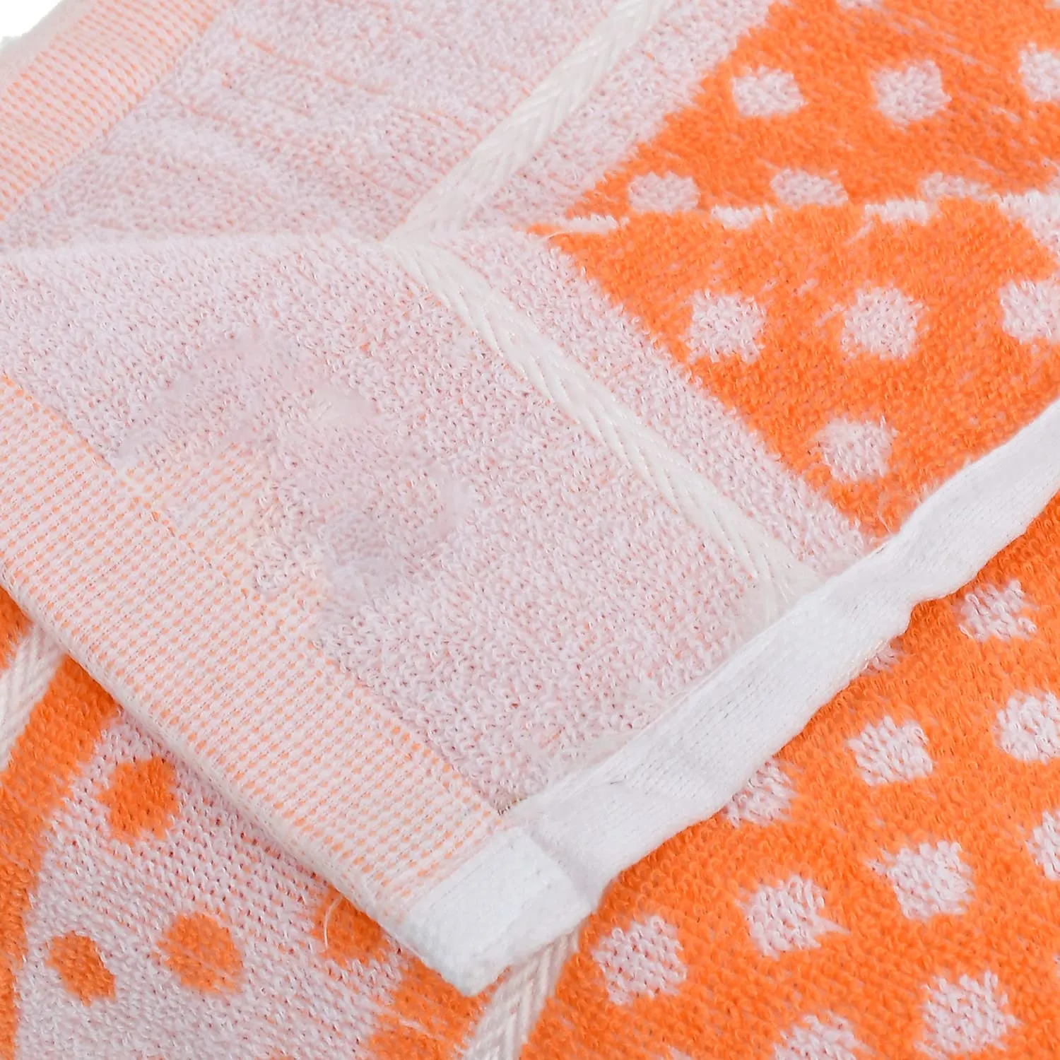 Kuber Industries Multiuses Dot Printed Soft Cotton Bath Towel, 30"x60"(Orange), Standard