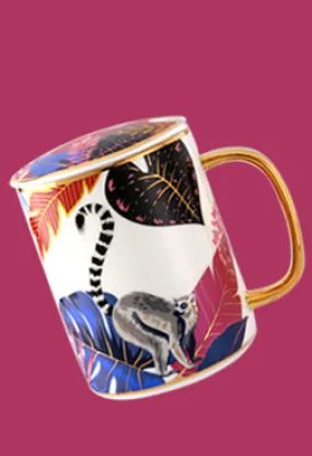 Lemur Mug w/ Teaspoon Set (Jungle Series)