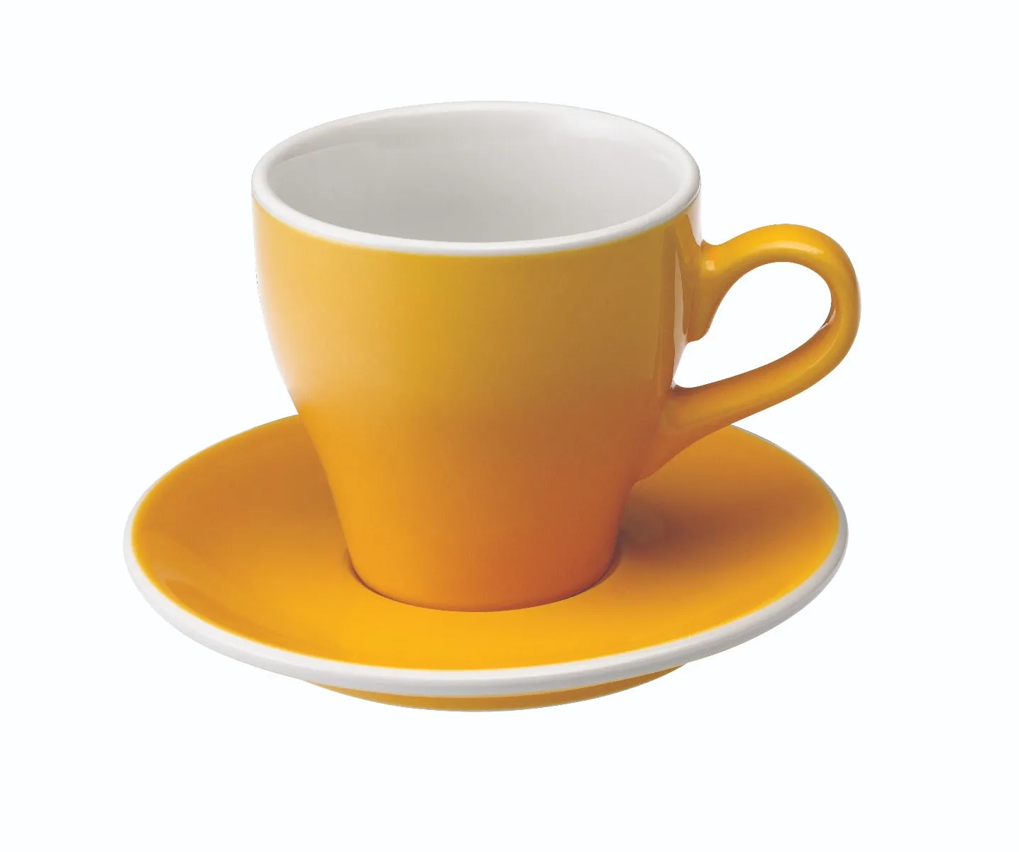 Loveramics Tulip Style Latte Cup & Saucer - Yellow (9.5oz/280ml)