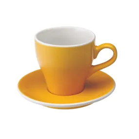 Loveramics Tulip Style Latte Cup & Saucer - Yellow (9.5oz/280ml)