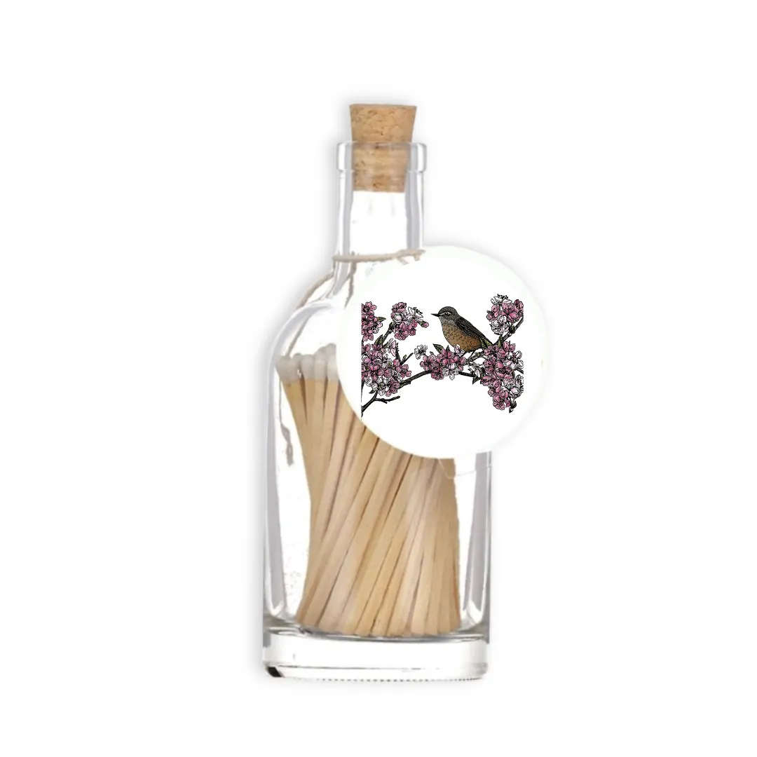 Luxury Match Bottle - Cherry Blossom Design