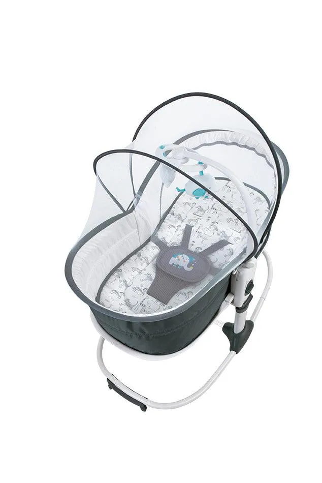 Mastela 6 In 1 Multi-Function Rocker & Bassinet Grey - For Ages 0-3 Years