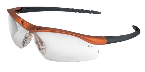 MCR Safety DL1 Orange Frame, Clear UV-AF Lens