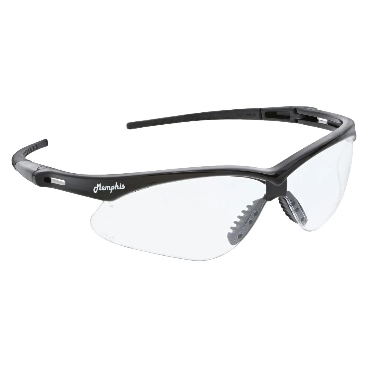 MCR Safety Memphis MP1 Safety Glasses - Black Frame - Clear UV-AF Anti-Fog Lens - MP110AF