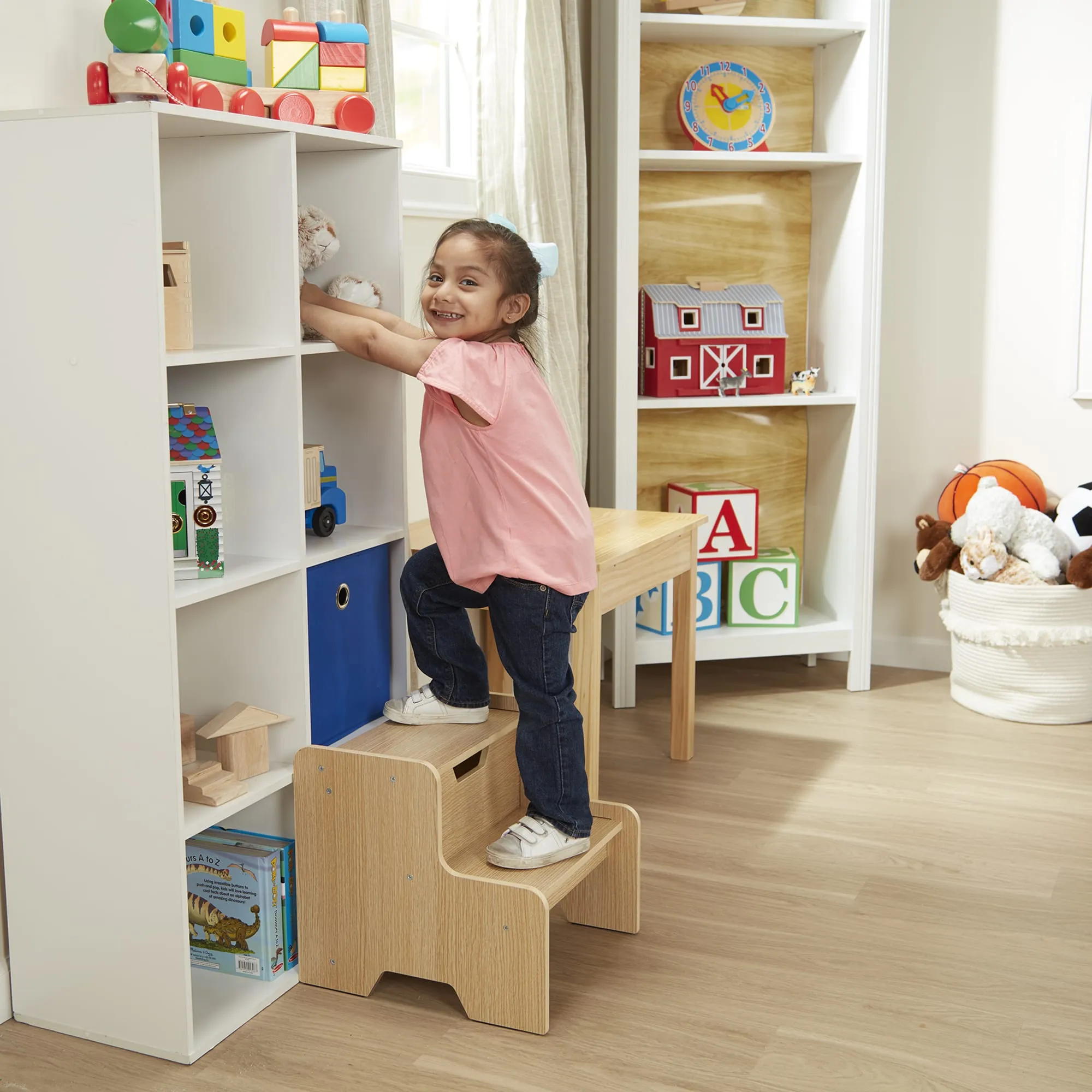 Melissa & Doug Wooden Step Stool - Natural