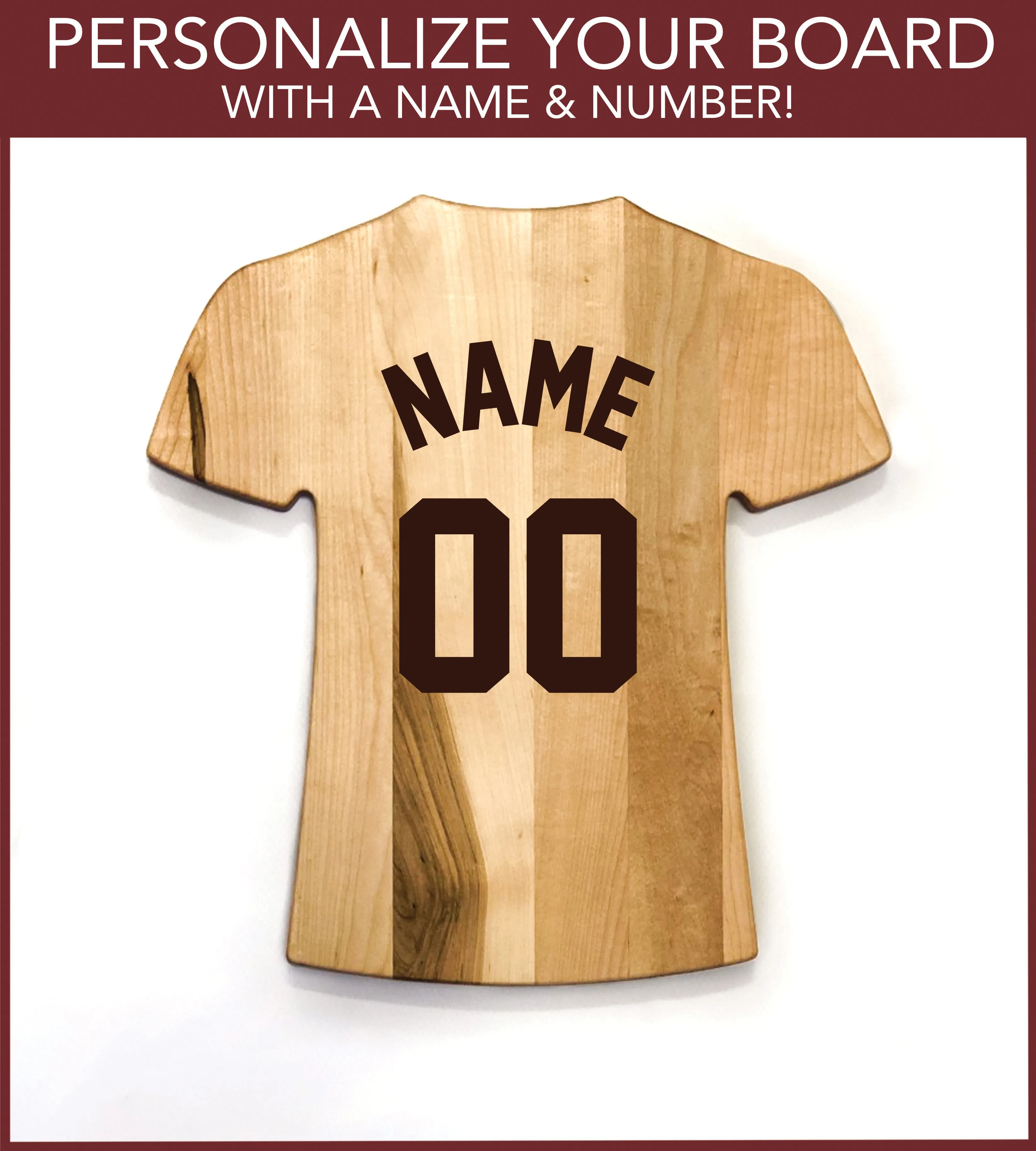 Miami Marlins Team Jersey Cutting Board | Customize With Your Name & Number | Add a Personalized Note