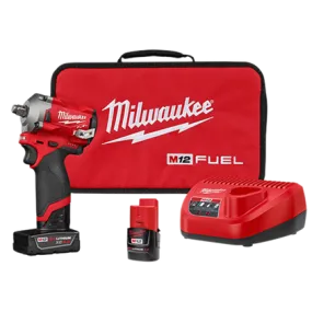 Milwaukee 2555-22 M12 FUEL™ Stubby 1/2" Impact Wrench Kit