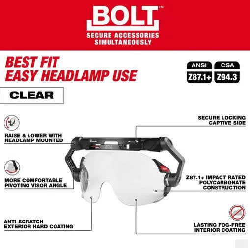 Milwaukee BOLT Clear Dual Coat Lens Eye Visor 48-73-1410