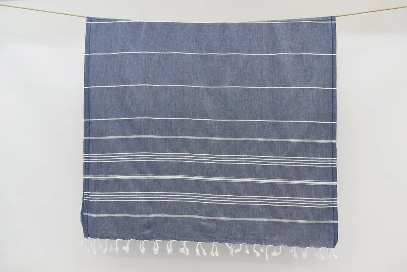 MONACO NAVY TURKISH TOWEL