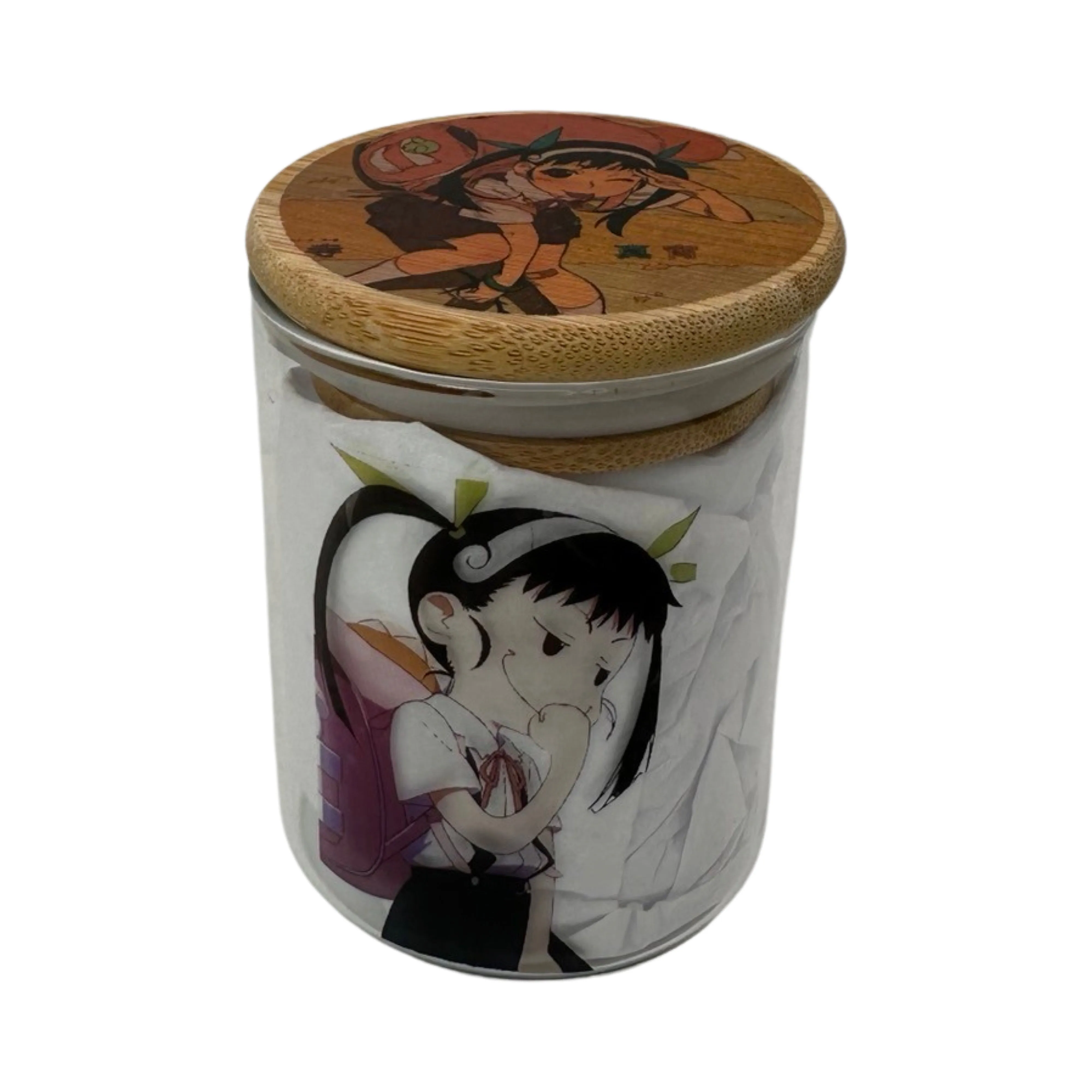 Monogatari Anime Spice Grinder, Stash Jar, Rolling Tray Set