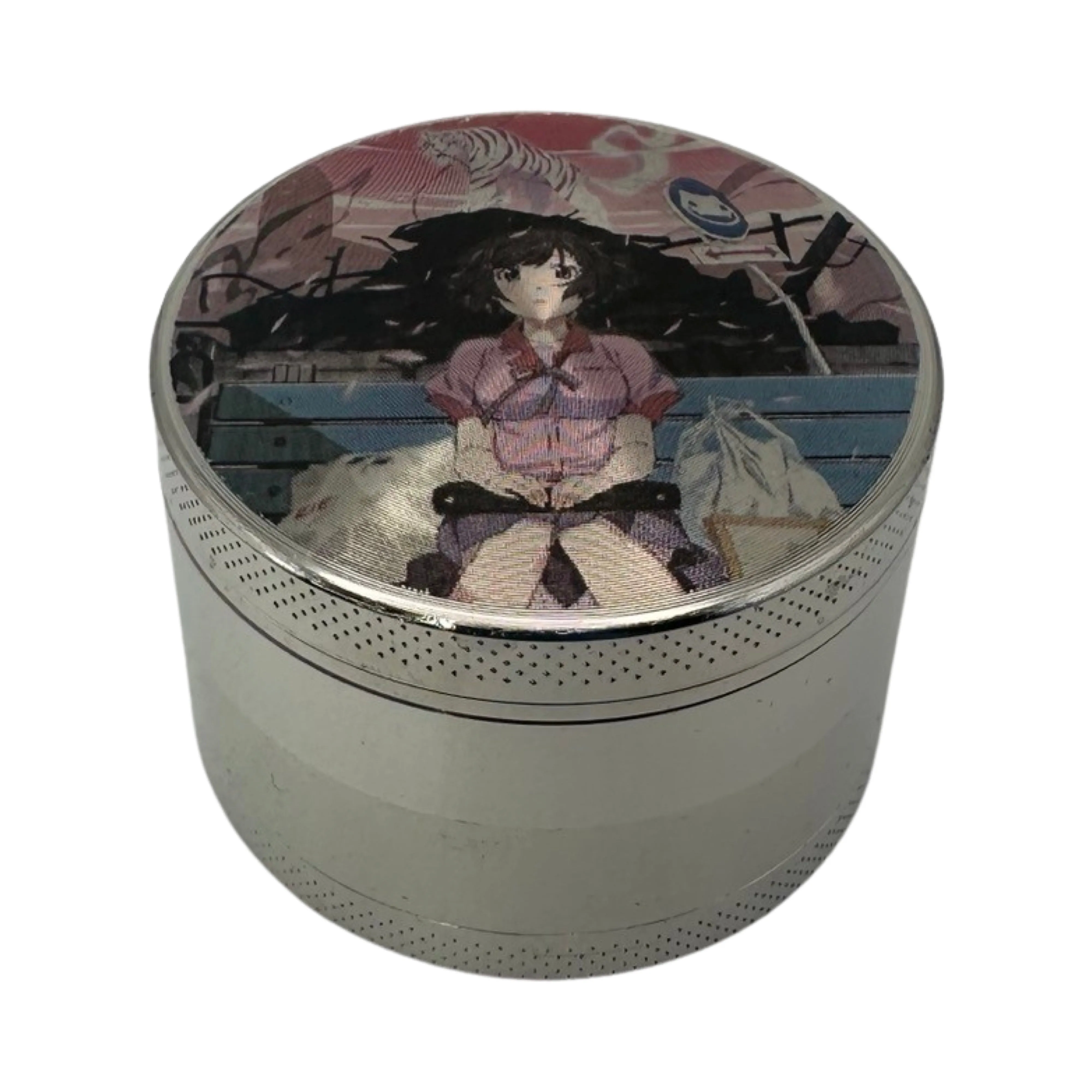 Monogatari Anime Spice Grinder, Stash Jar, Rolling Tray Set