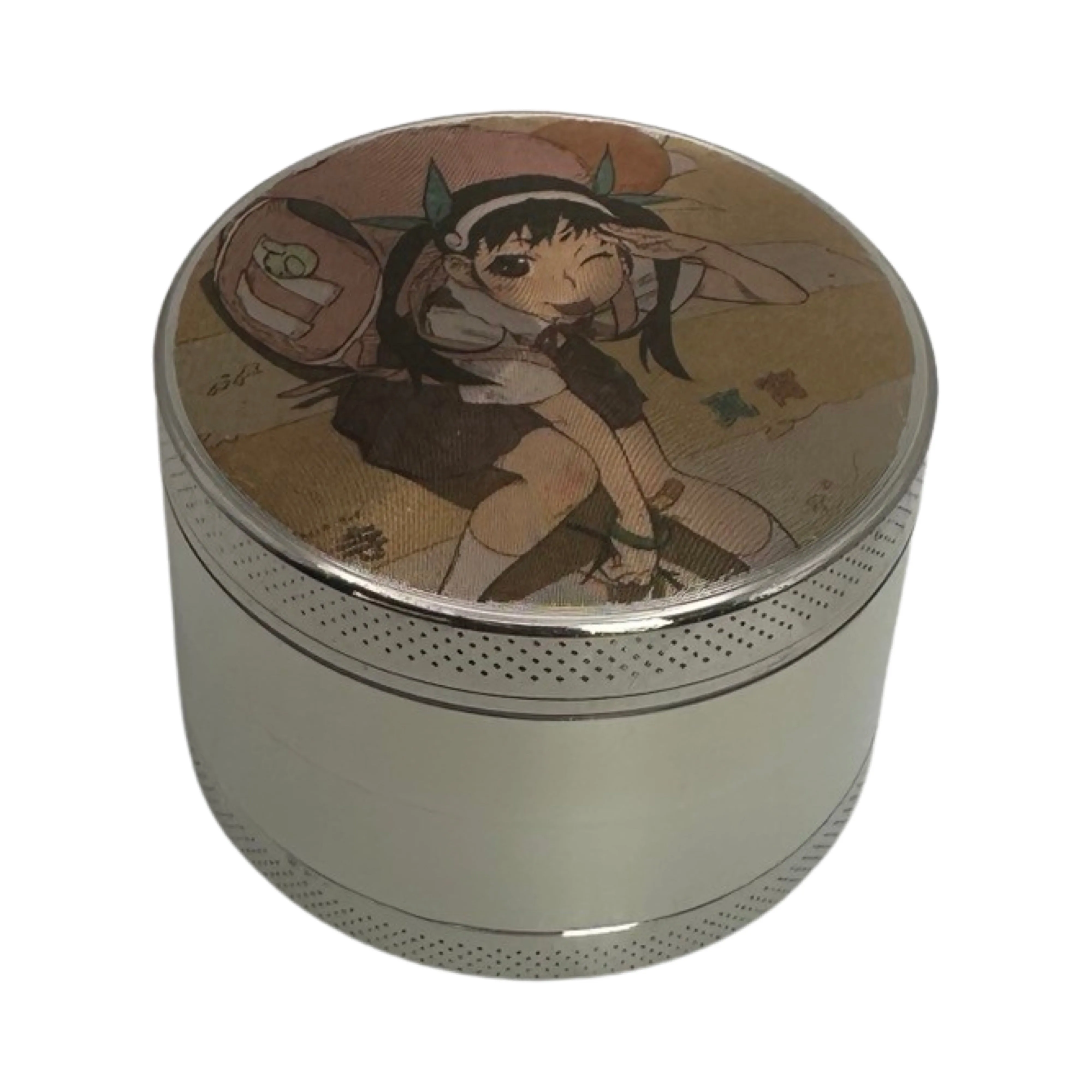 Monogatari Anime Spice Grinder, Stash Jar, Rolling Tray Set