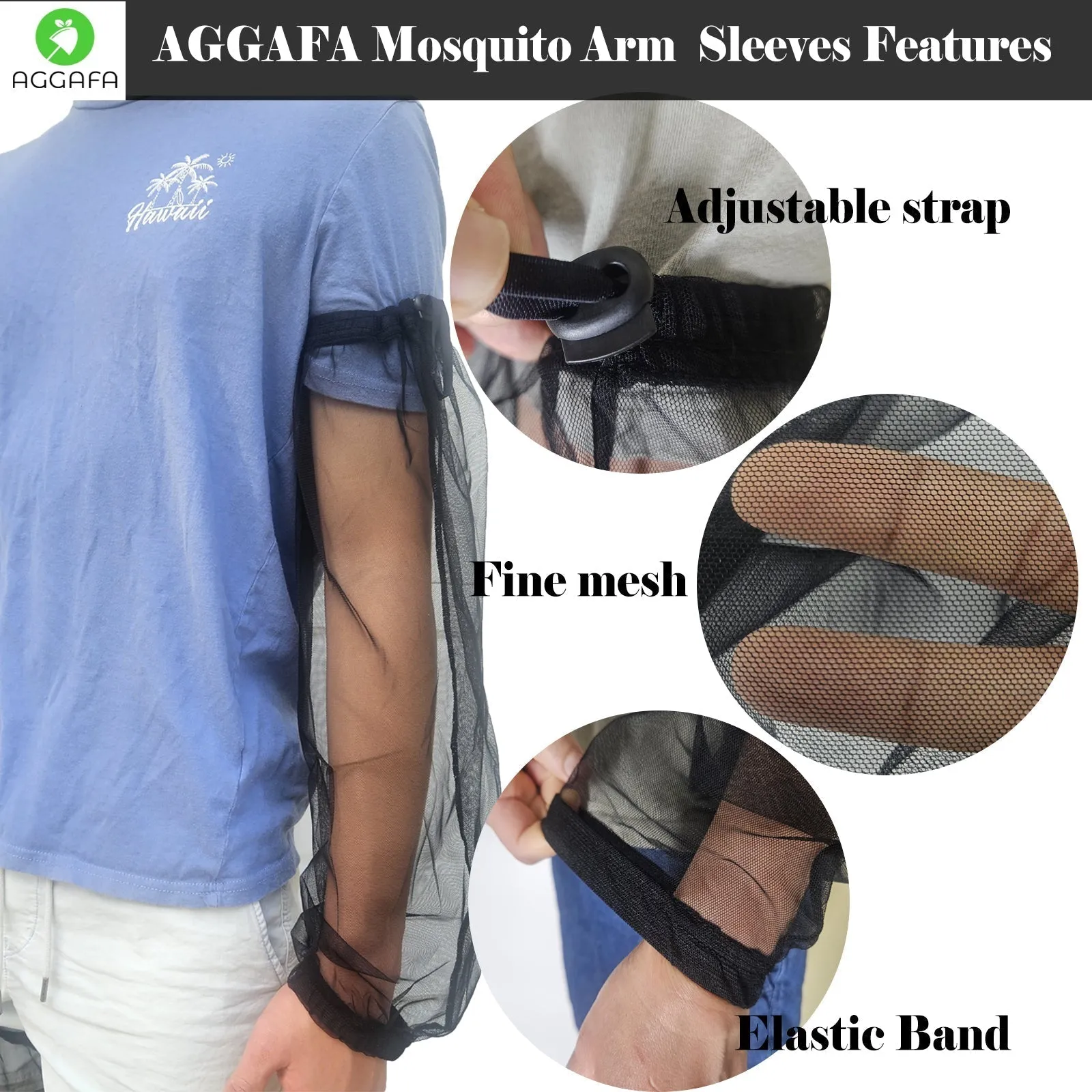 Mosquito net arm sleeves, Large size