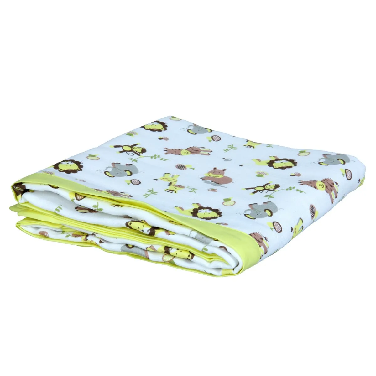 Muslin Blanket - 6 Layered - Zoo Lemon Yellow