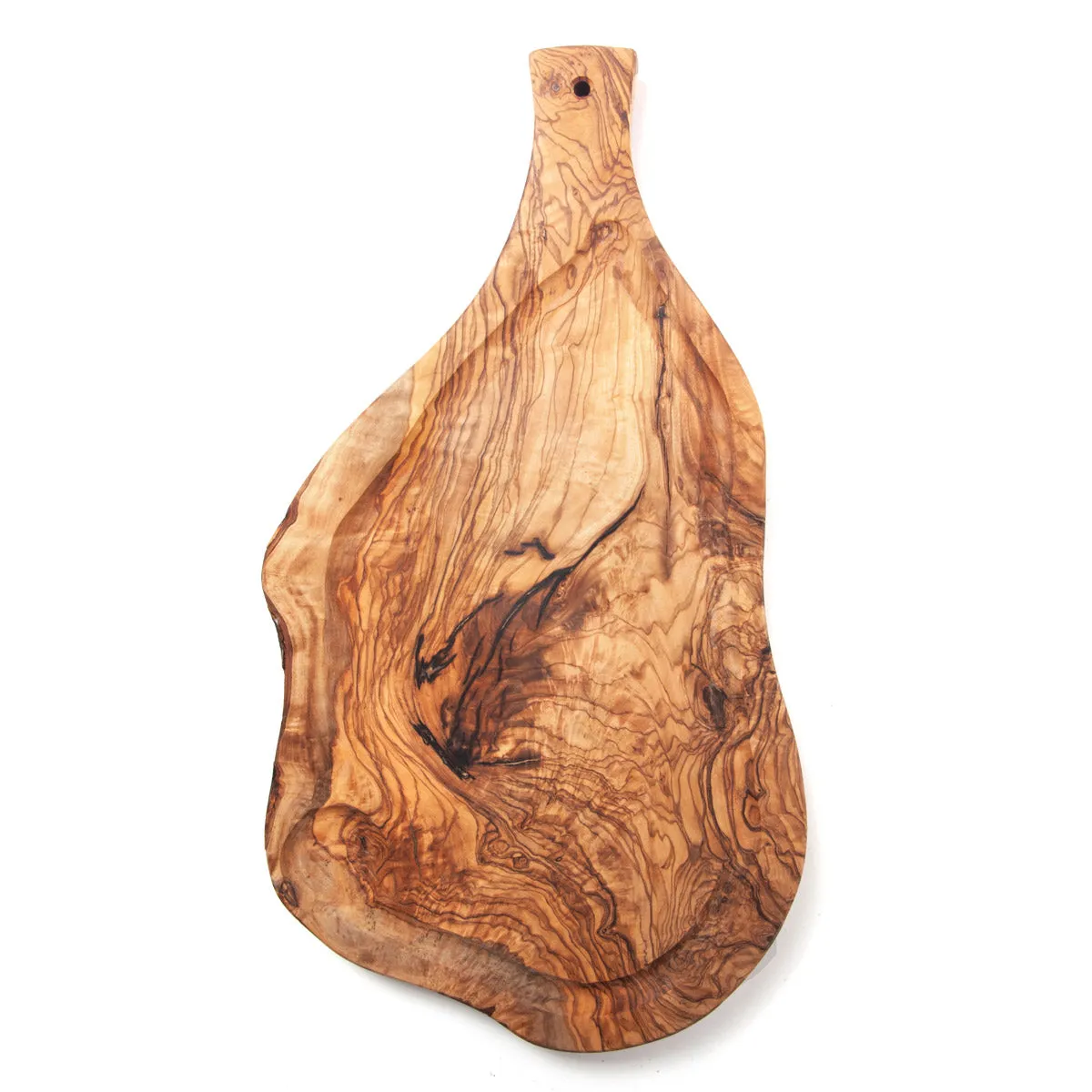 Nardelli Olive Wood Cutting Board with Handle and Groove