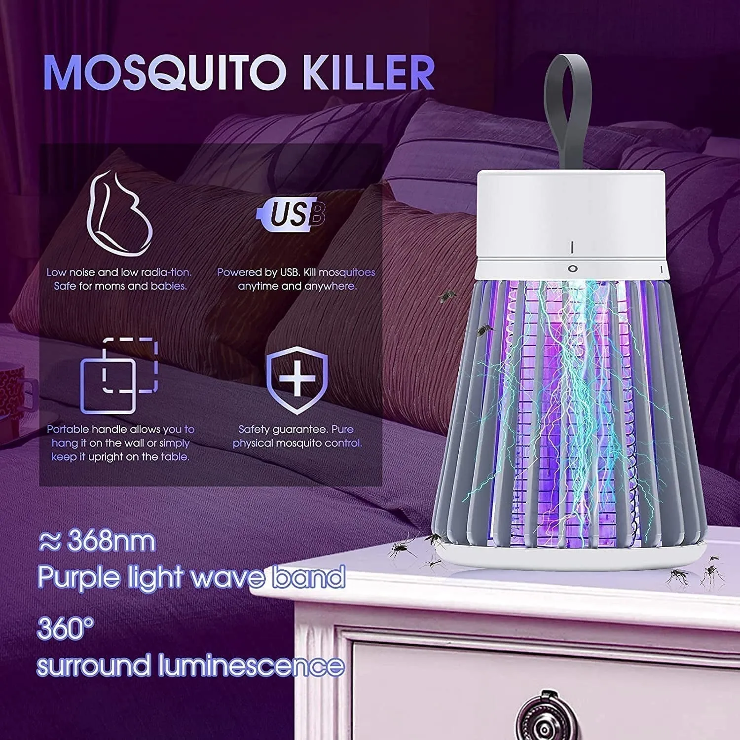 NatureGuard: Eco-Friendly Mosquito Control Lamp (Safe for Families)