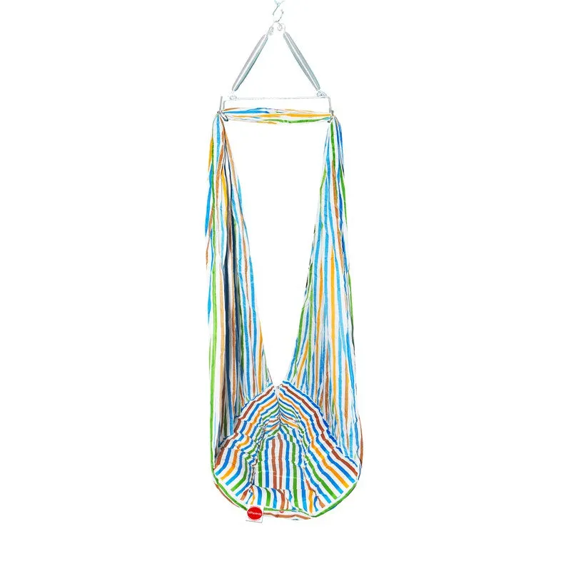 Neonate Baby Swing Cradle with Mosquito Net and Spring (Blue)