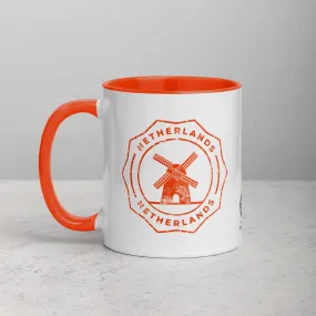 Netherlands Mug with Color Inside - Orange