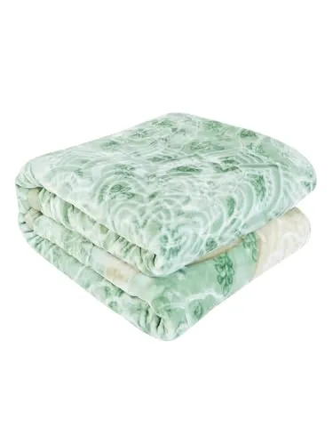 OMAJA HOME Cloudy Super Soft Fabric Floral Printed | HeavyDuty Luxury Ultra Two Ply Double Blanket | for Winters with English Colors & Stylish Bag Packing