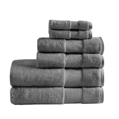 Open Box - Turkish Cotton Bath Towel Set Gray