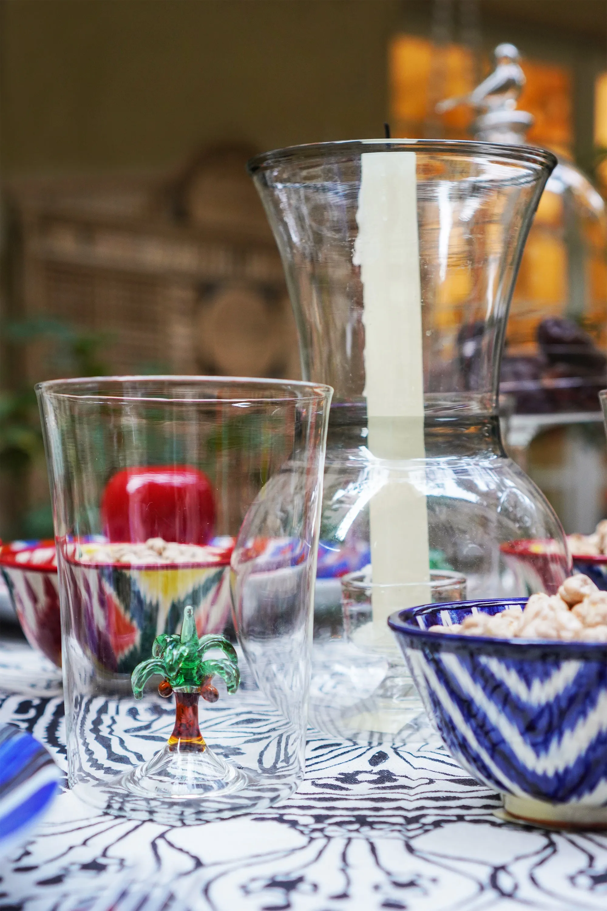 Palm Tree Glass Cup