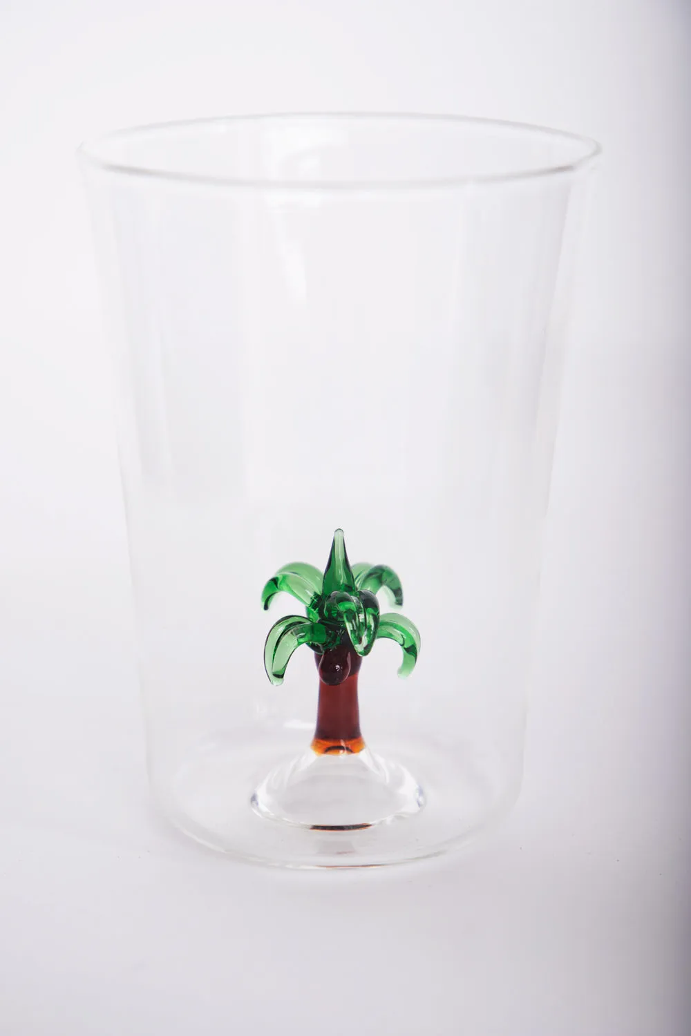 Palm Tree Glass Cup