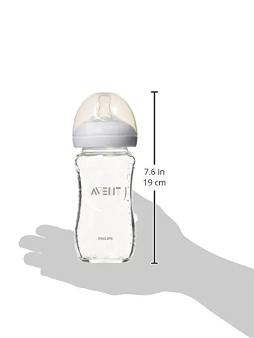 Philips Avent 240ml Natural Glass Feeding Bottle