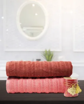 PIA BATH TOWELS- 2PCS- ANGIE'S INDIA