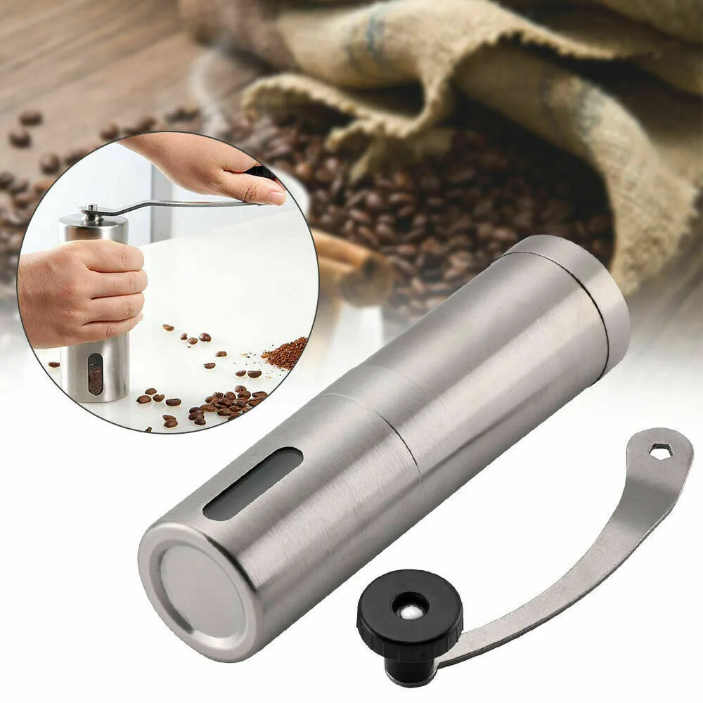 Portable Manual Coffee Grinder Stainless Steel with Hand crank