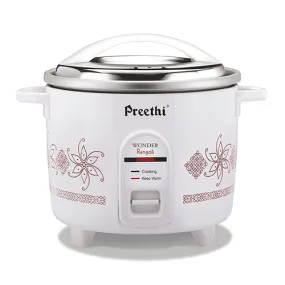 Preethi RC-320 1.8-Litre Double Pan Rice Cooker (White)