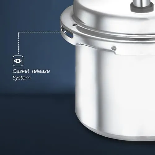 Prestige 2L 3L 5 Litres Popular Max outer lid Aluminium combo Pressure Cooker with 2 lids |Gas & Induction compatible|Pressure Indicator | Gasket-release system