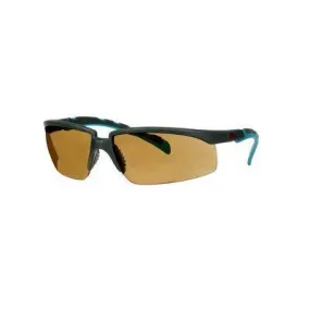 Protective Glasses - 3M Solus 2000 Series Safety Glasses, Grey/Teal, Brown AF-AS Lens, with Scotchgard Anti-Fog Coating, S2005SGAF-BGR