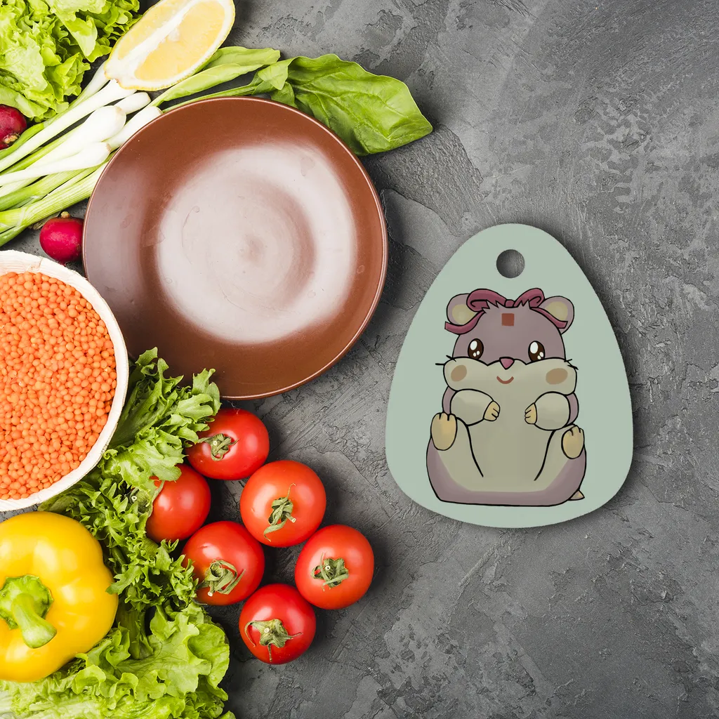 Purple Hamster Sublimation Glass Cutting Board