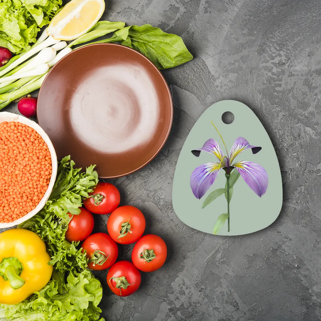 PurpleFlower Sublimation Glass Cutting Board