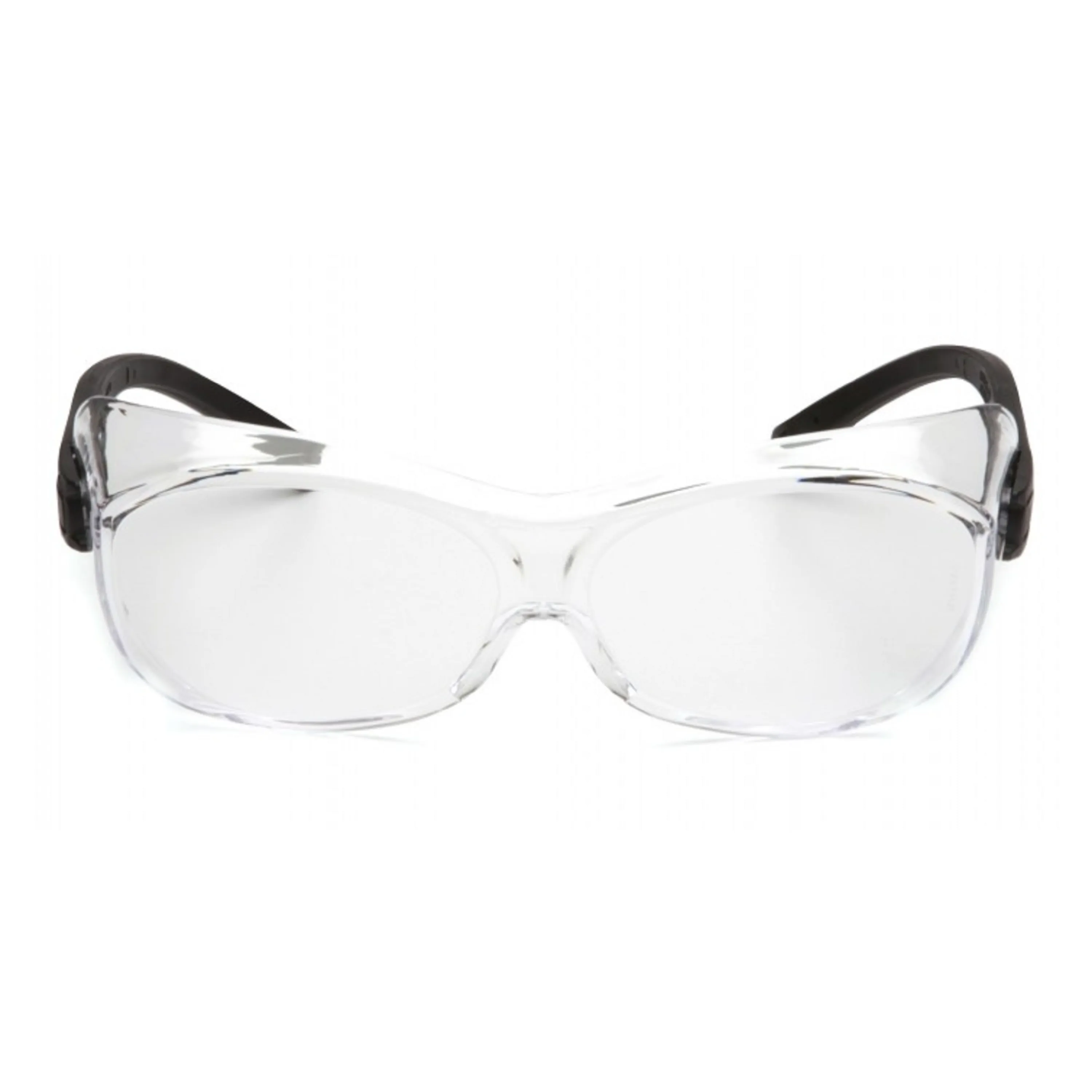 Pyramex OTS (Over-the-Spectacle) Safety Glasses, Clear Lens with Black Temples, S3510SJ (1 Pair)