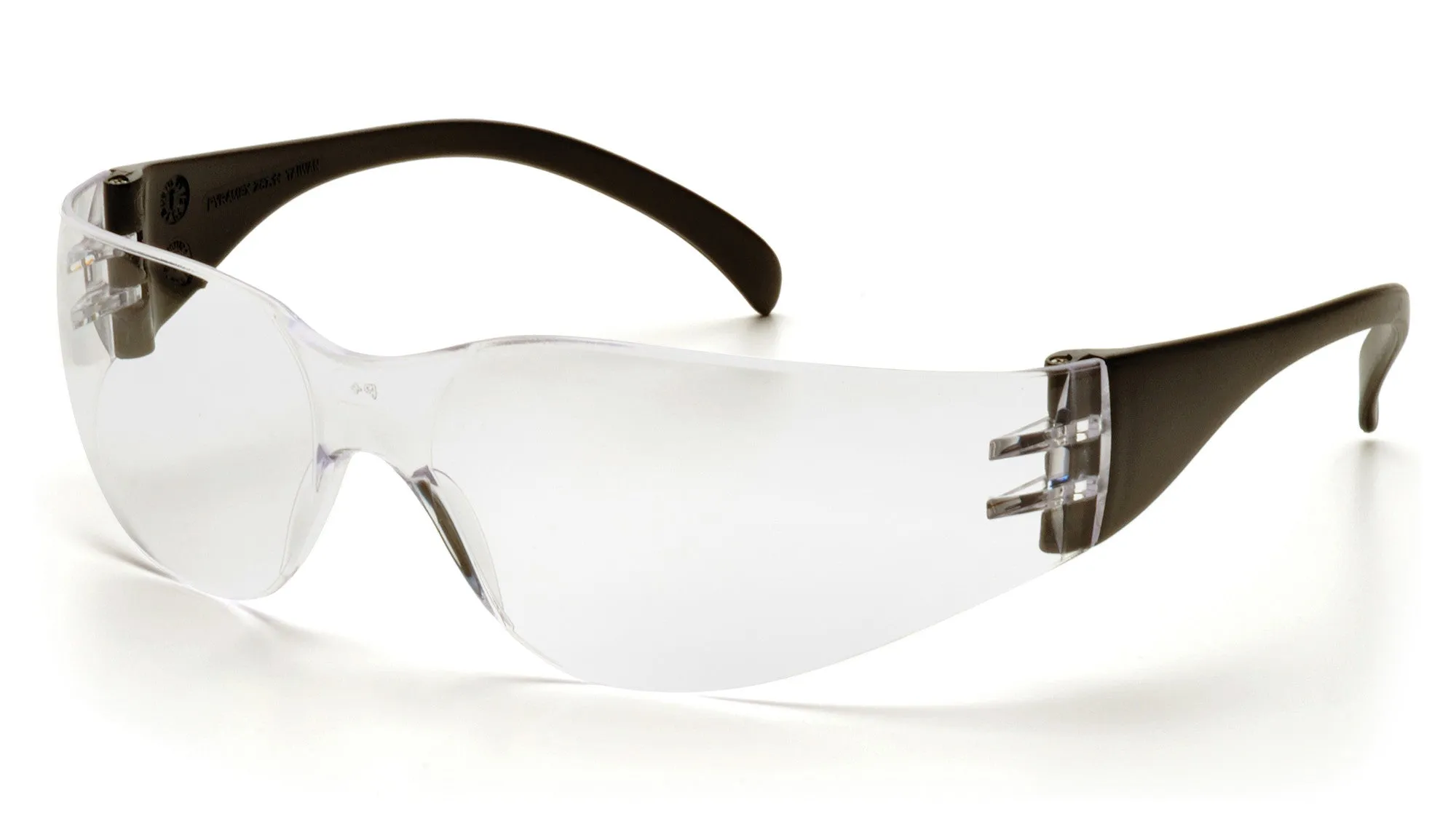 Pyramex SB4110S Intruder Black Temples Safety Glasses W/ Clear-Hardcoated Lens (12 each)