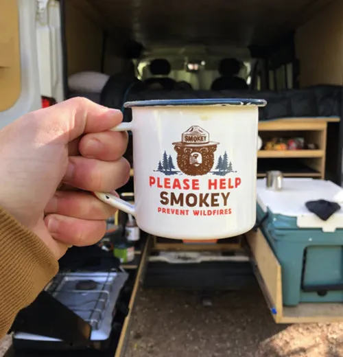 "Please Help Smokey" Enamelware Mug