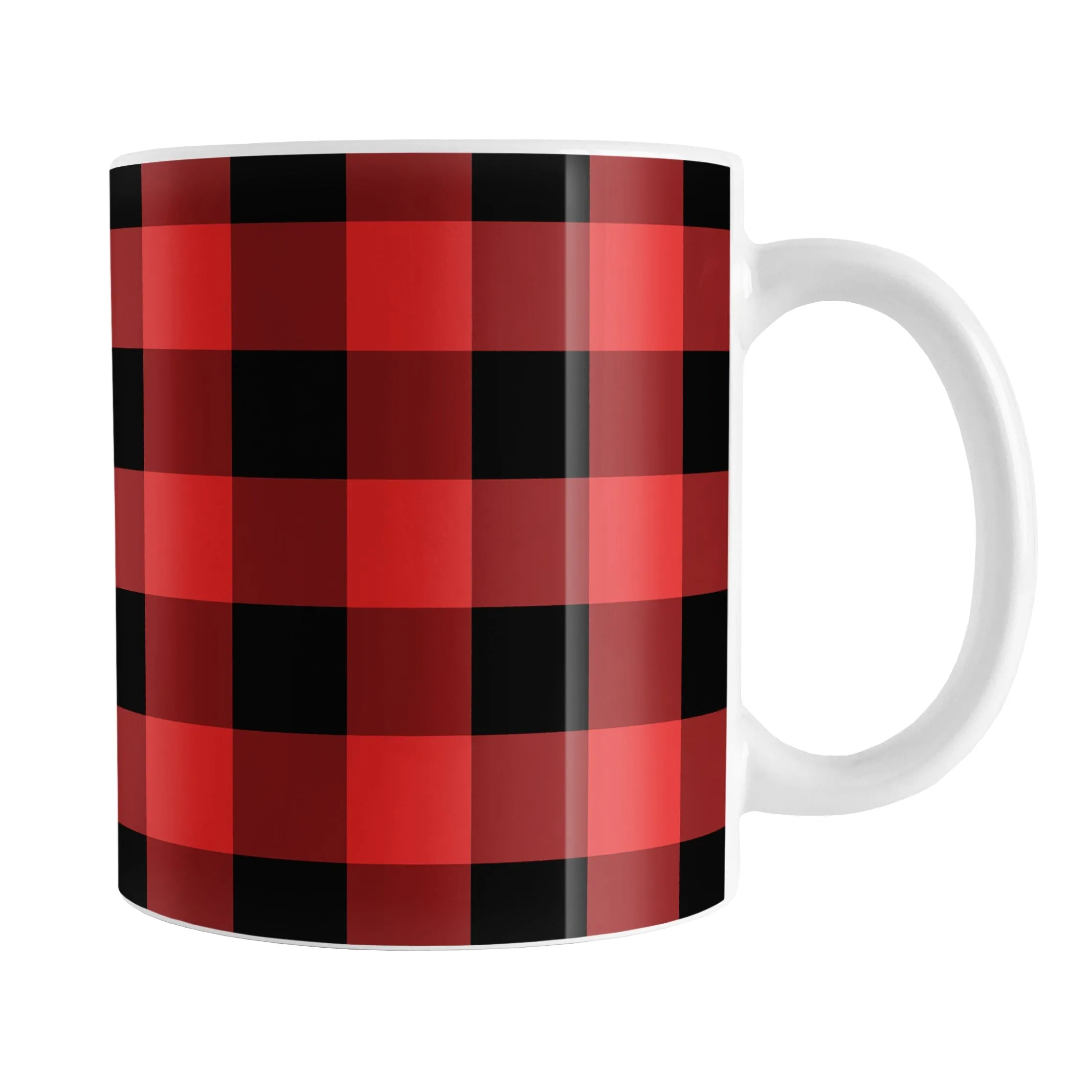 Red and Black Buffalo Plaid Mug