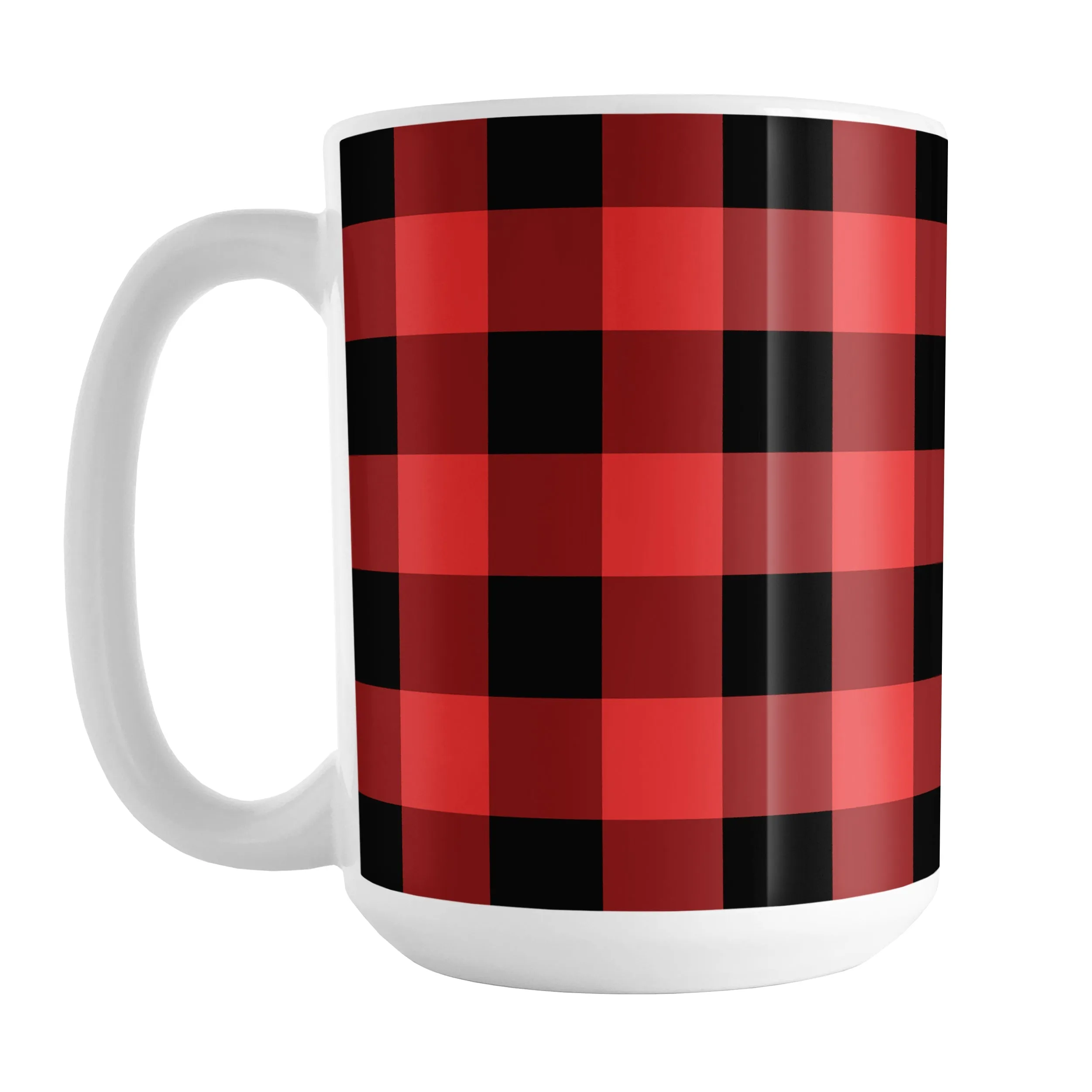 Red and Black Buffalo Plaid Mug