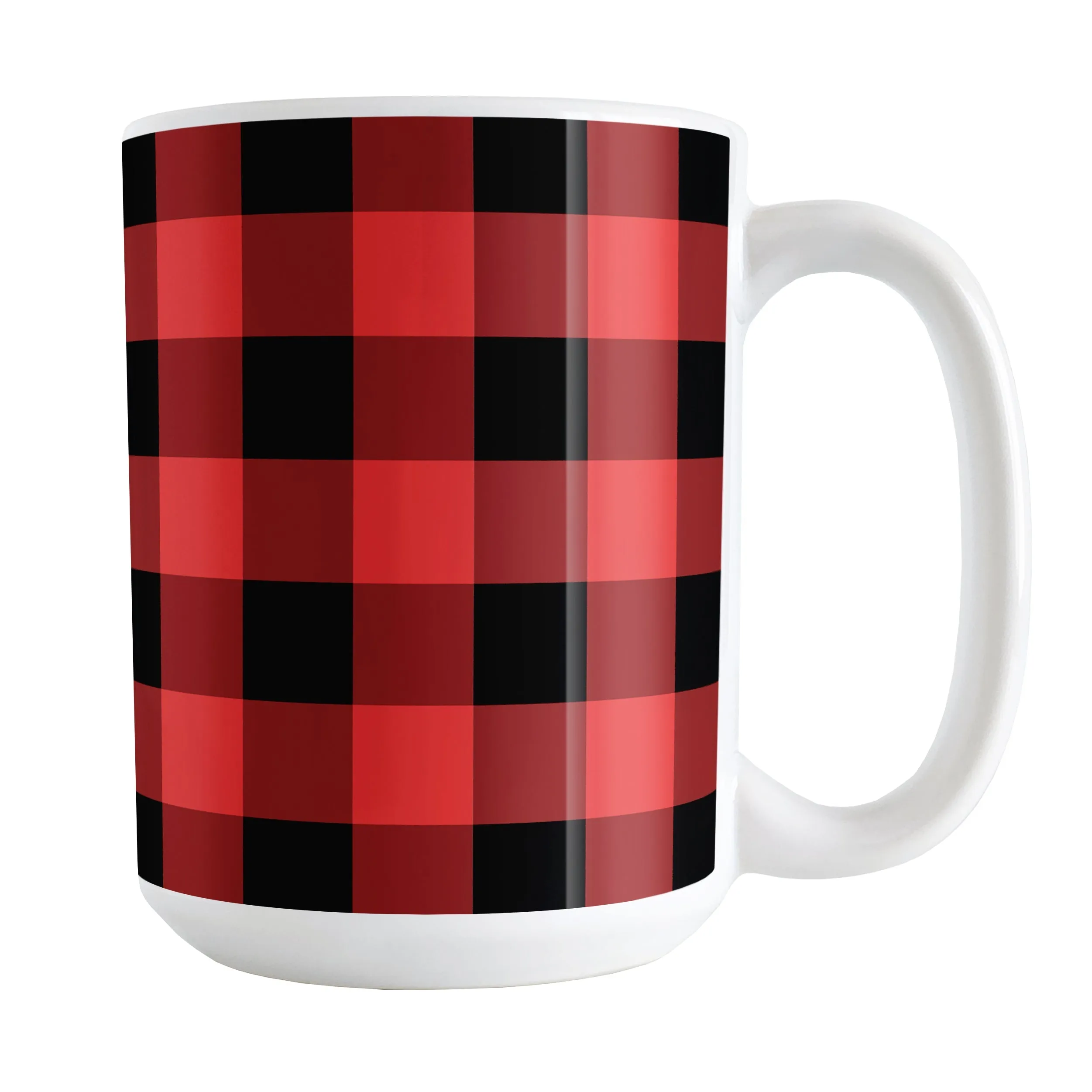 Red and Black Buffalo Plaid Mug