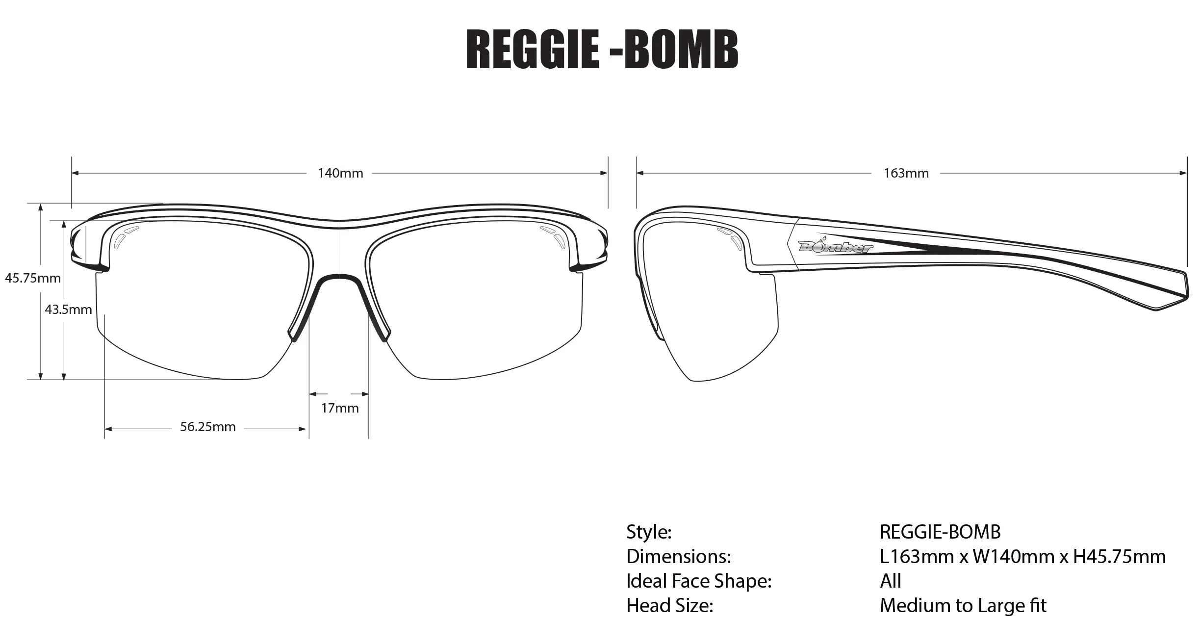 REGGIE Safety - Polarized Blue Mirror