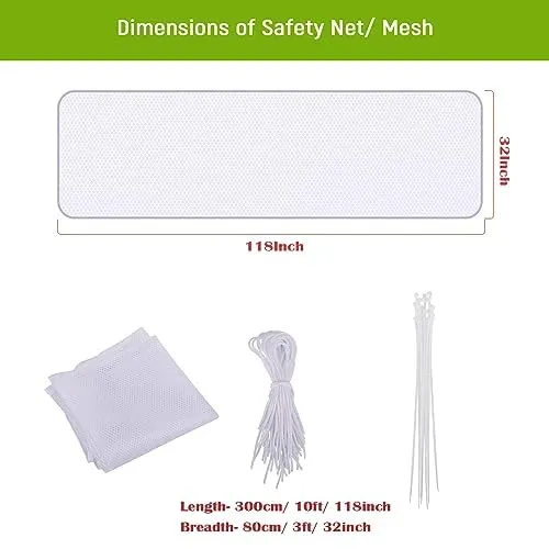 Safe-O-Kid- Baby Safety Net- White (Pack of 1)