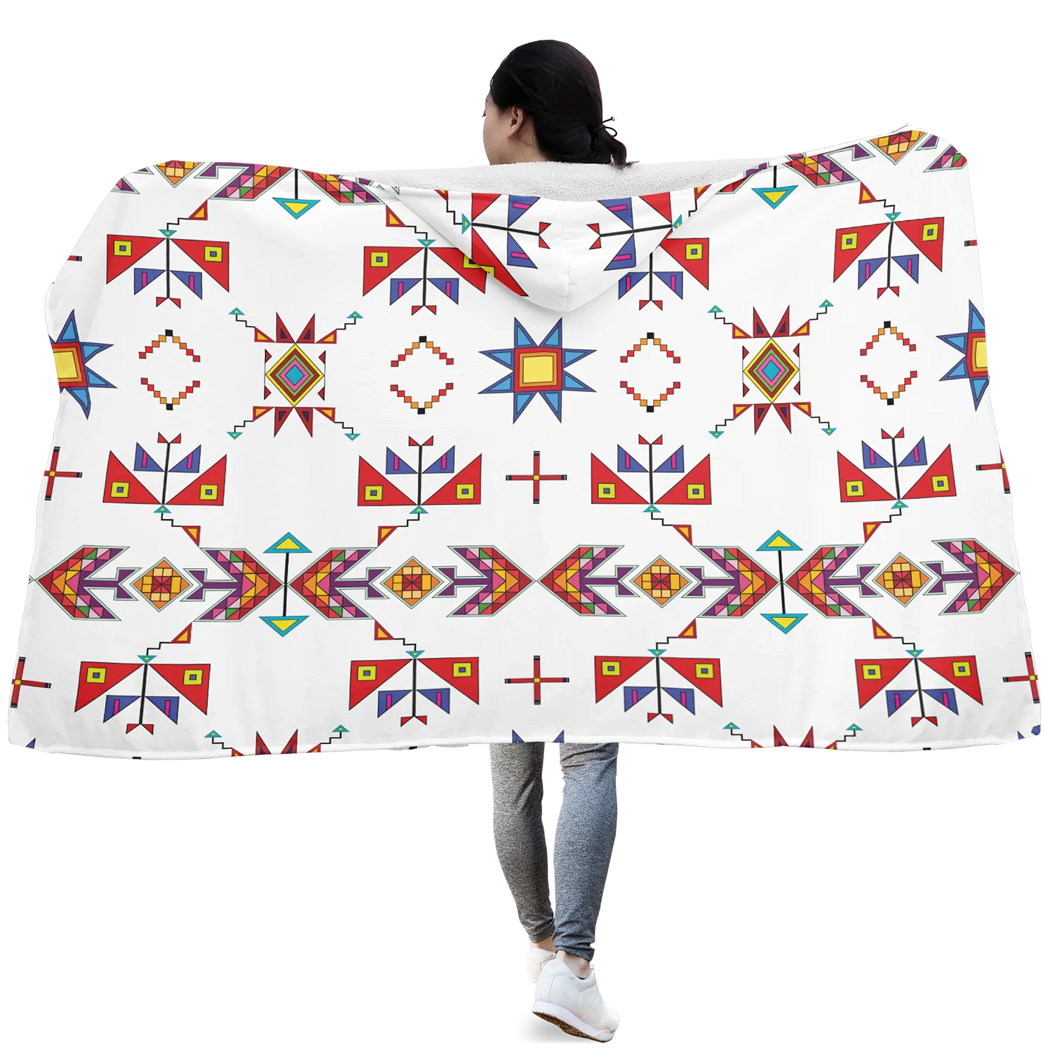 Scattered Generations White Hooded Blanket