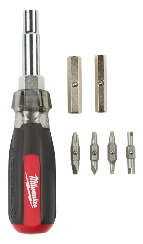 Screwdriver - Milwaukee 13-in-1 Cushion-Grip Screwdriver with Schrader Bit, 48-22-2881