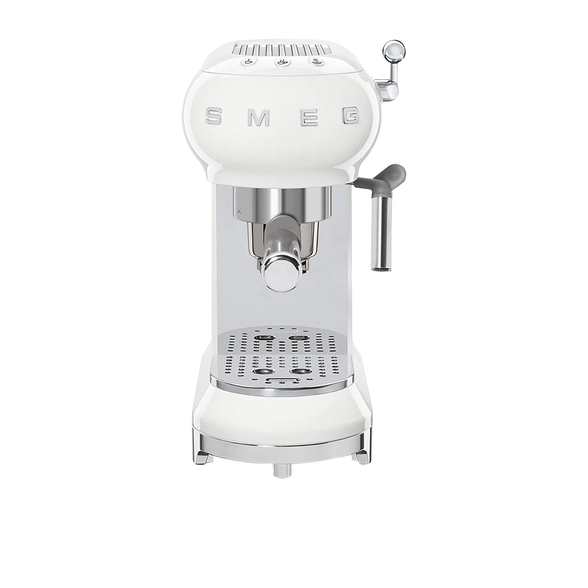 Smeg 50's Retro Style ECF01 Espresso Coffee Machine in White