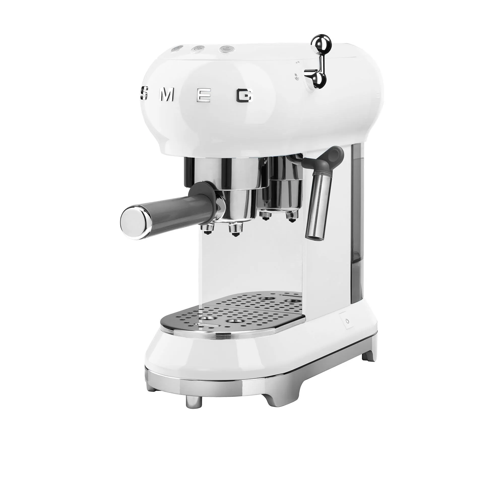 Smeg 50's Retro Style ECF01 Espresso Coffee Machine in White