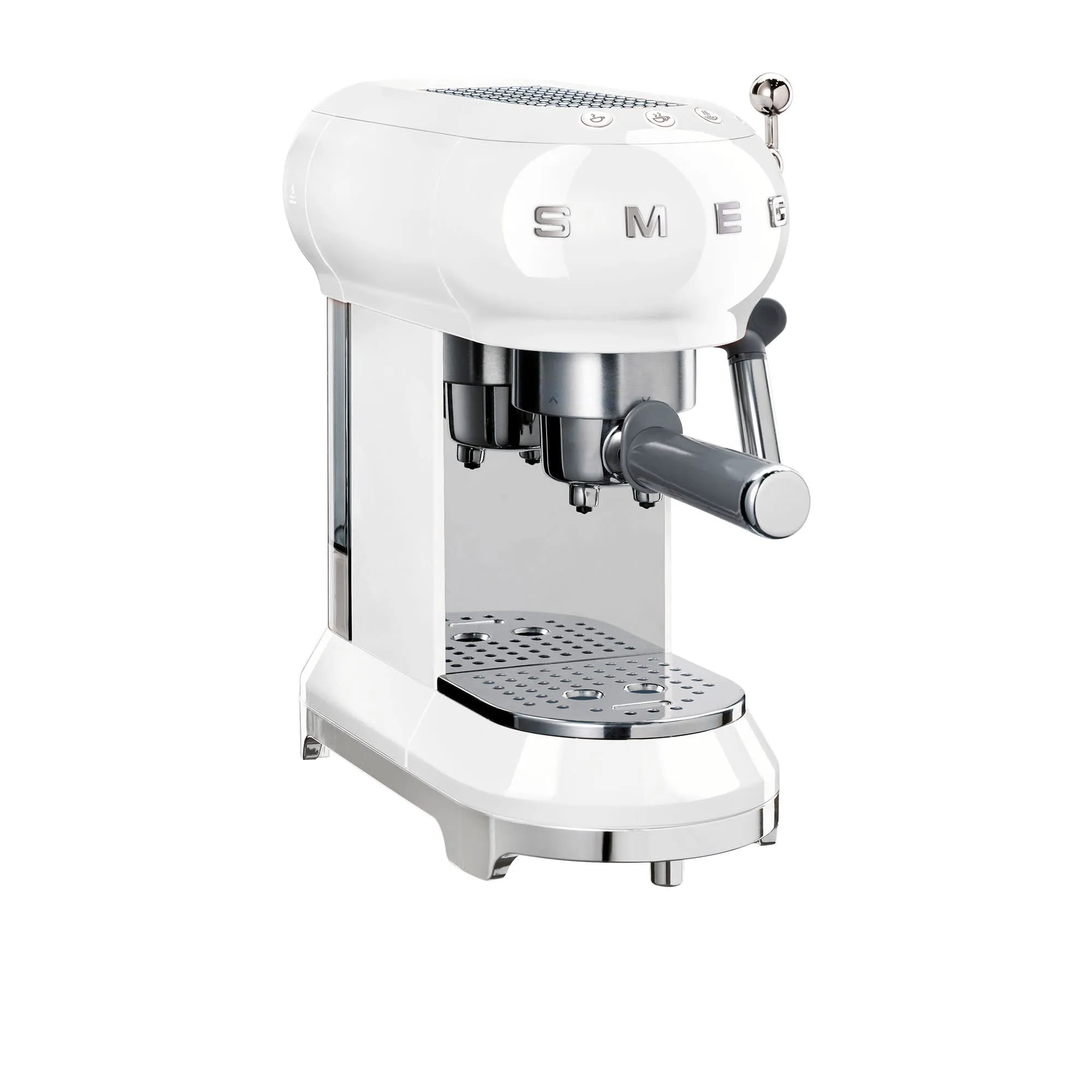 Smeg 50's Retro Style ECF01 Espresso Coffee Machine in White