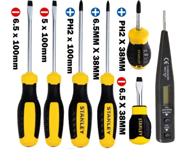 STANLEY Cushion Grip Screwdriver Set 6pc (Value Pack) #STMT66679 | Model : STY66679