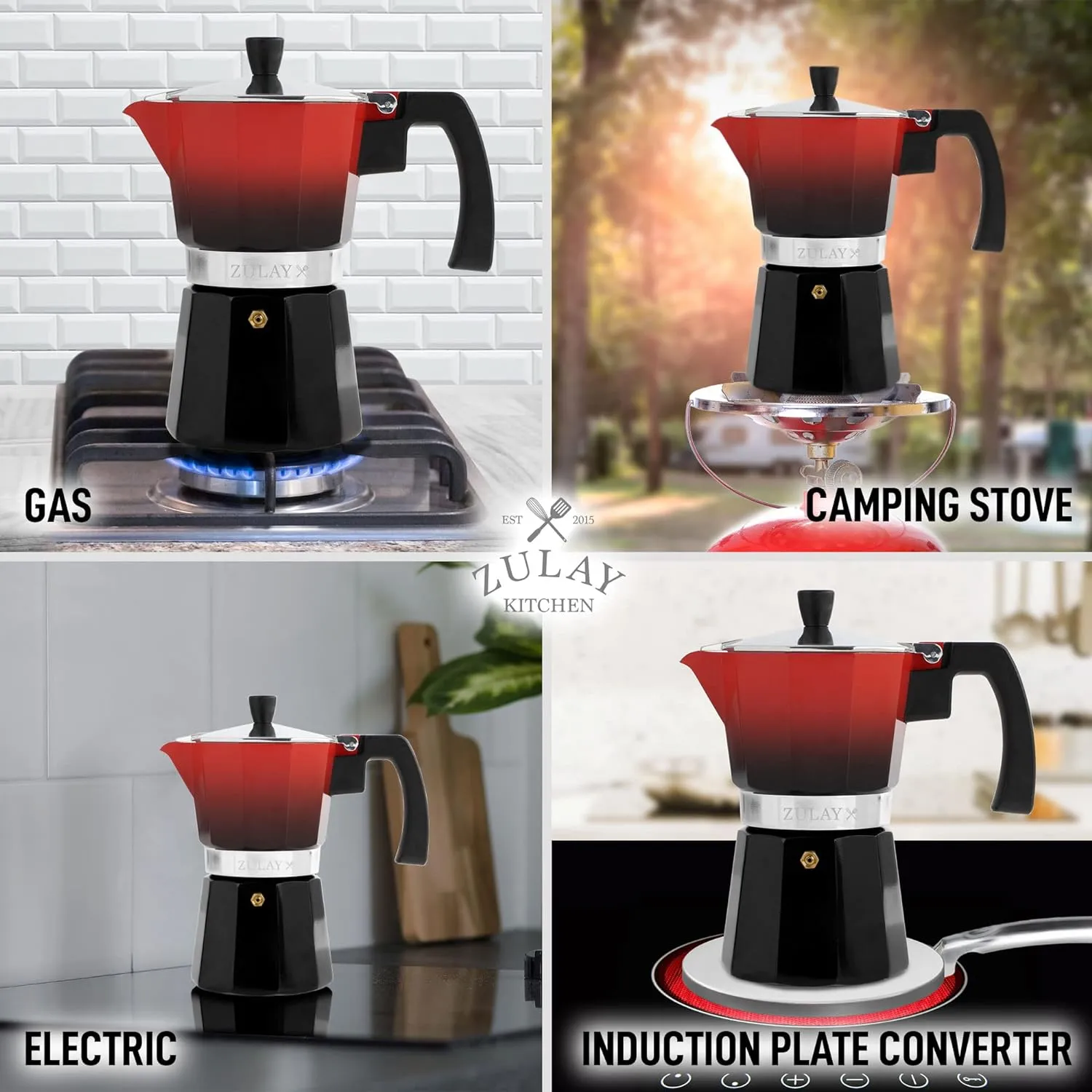 Stovetop Espresso Cup Moka Pot - 5.5 Cup