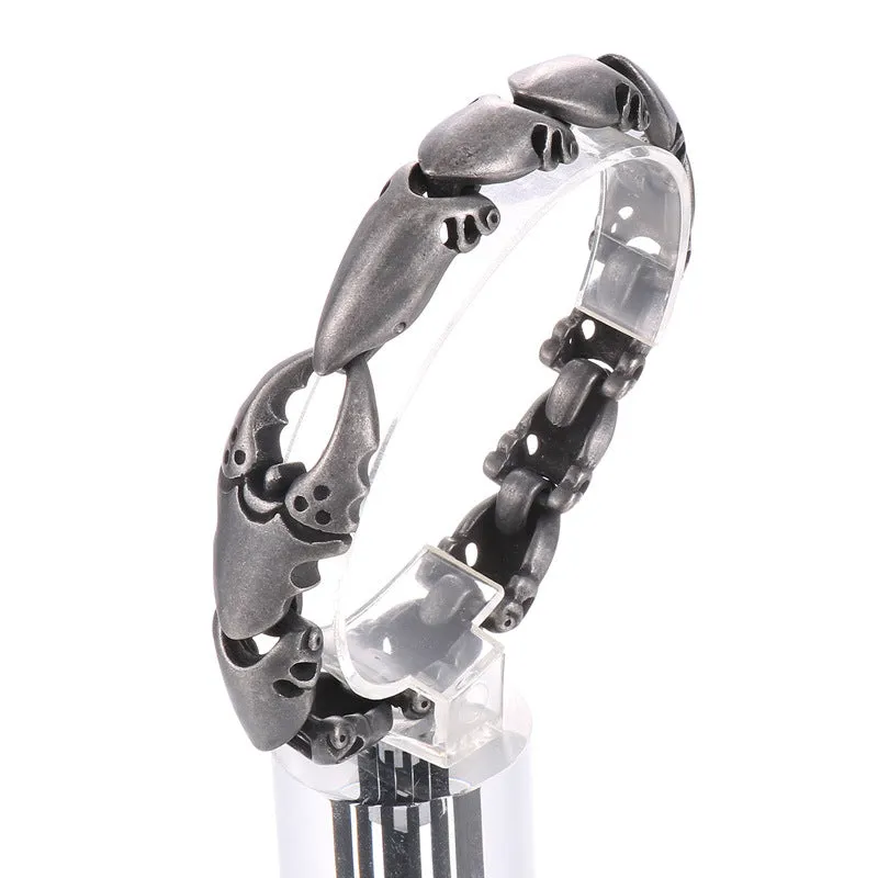 Stylish Three-Dimensional Scorpion and Crab Pliers Stainless Steel Bracelet for Men